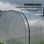 outsunny mini greenhouse 177.2" x 39.4" x 31.5", front angle view