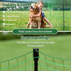3'x82' temporary fence with posts, portable dog fence, front angle view