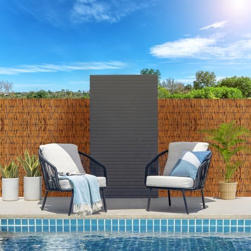 koiueyw bamboo reed fencing, light russet bamboo screens showing dimensions