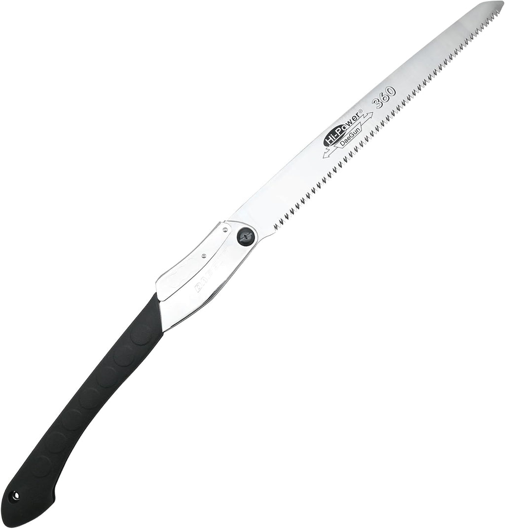 TONMA 14" Professional Folding Hand Saw Made in Korea, Large Teeth, TDE-637 | Japanese Plating Impulse Hardened Stainless Blade, Pruning Hand Saw for Wood Cutting, Outdoor Camping, Garden Woodworking