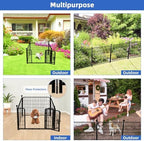 adavin 32 in(h) garden fences and borders,1 gate+3 showing dimensions