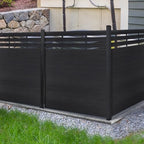 mondaria semi-closed privacy fence panels with 2 posts on a desk or shelf