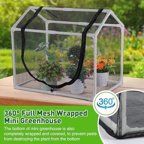 mesh plant cover from animals, 23.62"x15.75"x19.69" heavy duty, package contents