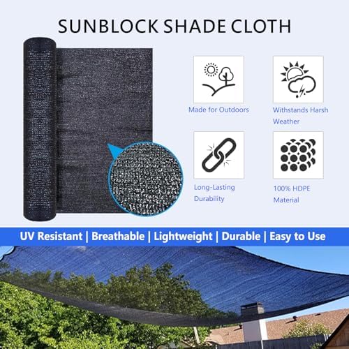60% shade cloth roll 8ft x 100ft, side view