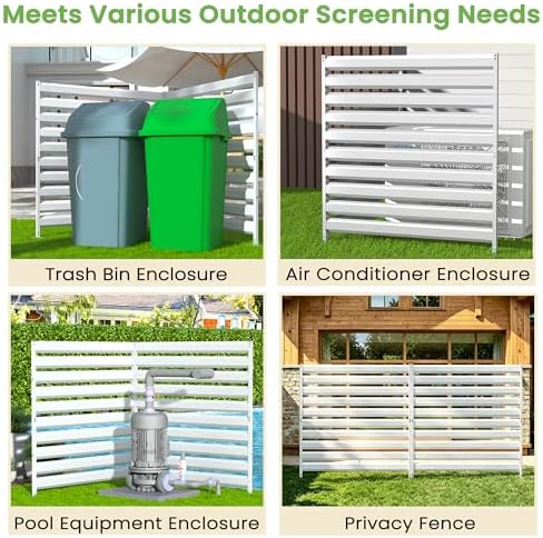 metal privacy fence screen, 42" h×38" w (1, close-up detail