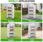 yesker mini greenhouse 27"x20"x63" portable indoor / outdoor, view 9