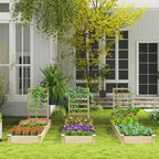 s afstar raised garden bed with trellis & shown in use