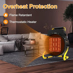 outdoor heater for patio, 1500w electric garage outdoor showing dimensions