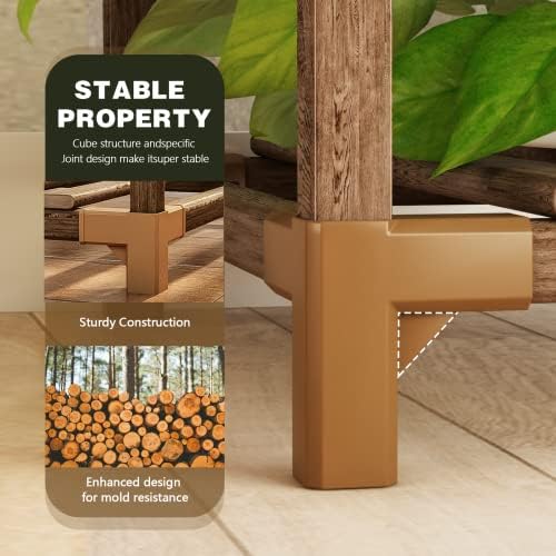 bamworld large plant shelf indoor plant shelf outdoor, close-up detail