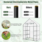 giantex walk-in greenhouse, 4 tier 8 shelves, portable, package contents