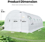 king bird premium 25x10x6.6ft greenhouse for outdoors, large shown in use