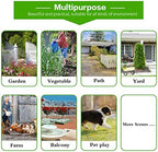 sungmor 25in x 8ft metal garden fence border, front angle view
