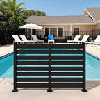 mupater 49'' h×78'' w outdoor fence privacy screen shown in use