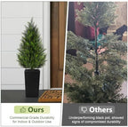 vivatrees 4ft artificial cedar topiary trees 2 pack, view 9