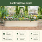 vego garden raised garden bed kits, 17" tall shown in use