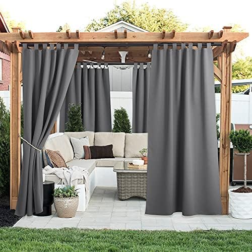 nicetown 2 panels patio curtains outdoor waterproof 84 shown in use