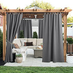 nicetown 2 panels patio curtains outdoor waterproof 84 shown in use