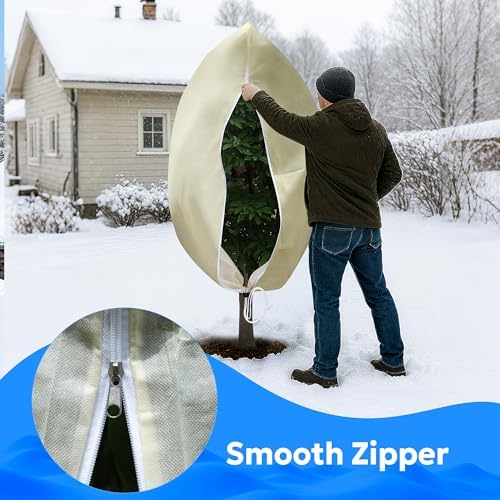 mixc 4 packs 2 size plant covers freeze, side view