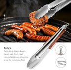 fjnatinh heavy-duty grilling accessories rose wooden bbq grilling showing dimensions