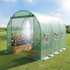 vevor walk-in tunnel greenhouse, 10 x 7 x, front angle view