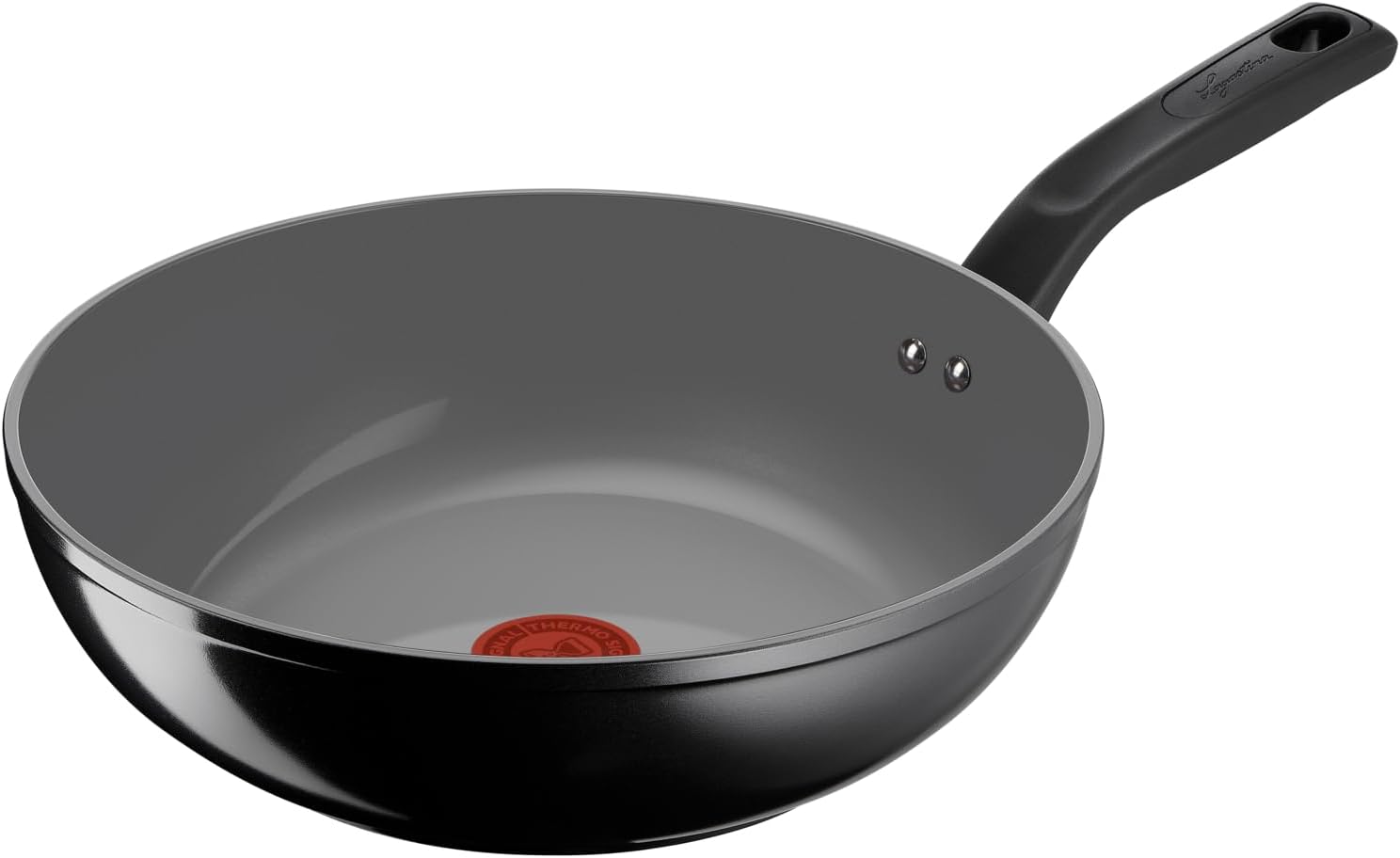 Lagostina Wok Drop 28 cm, Non-Stick Ceramic Coating, Optimal Smoothness, Easy Cleaning, Eco-Friendly, Thermo-Signal, Safe, Induction Compatible