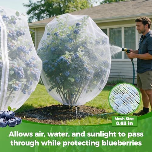 blueberry bush netting cover 2 pack, 10 x, side view
