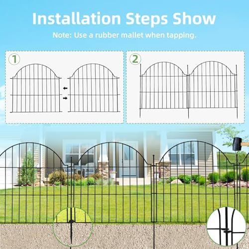 10 panels no dig decorative outdoor garden fence, package contents