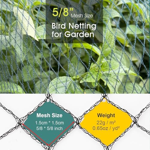 rifny bird netting for garden protection, 7.5 x, package contents
