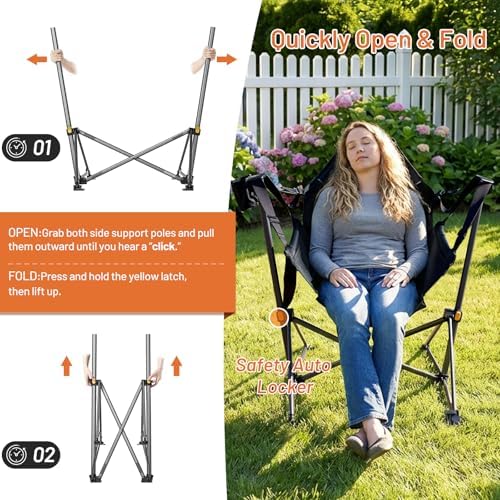 timber ridge hammock camping chair, portable oversized swinging on a desk or shelf