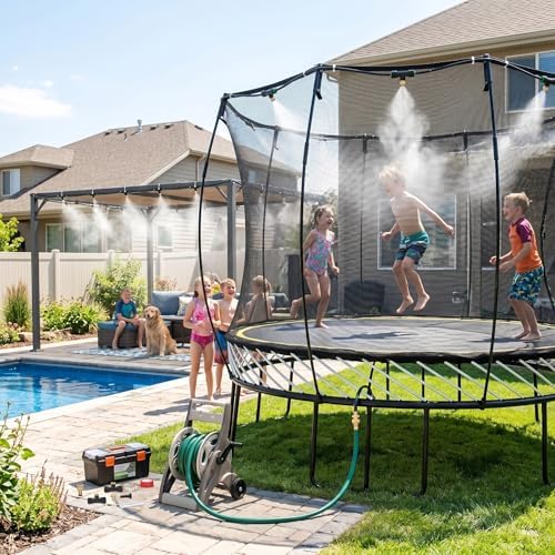 misters for outside patio 63ft(19.2m)+21 brass mist nozzles+a, package contents