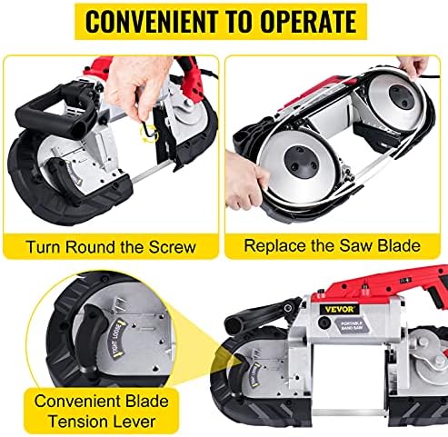 vevor portable band saw, 110v removable alloy steel, package contents