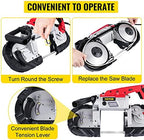 vevor portable band saw, 110v removable alloy steel, package contents