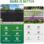 mondaria semi-closed privacy fence panels with 2 posts, package contents