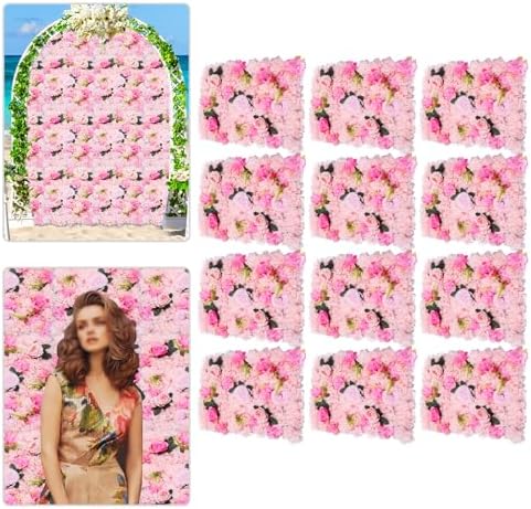 flower wall panels 3d flower wall backdrop, 12pcs shown in use
