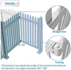 patio vinyl picket fence white panels 36" h, side view