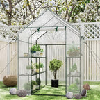 happygrill greenhouses for outdoors, portable greenhouse with pe shown in use