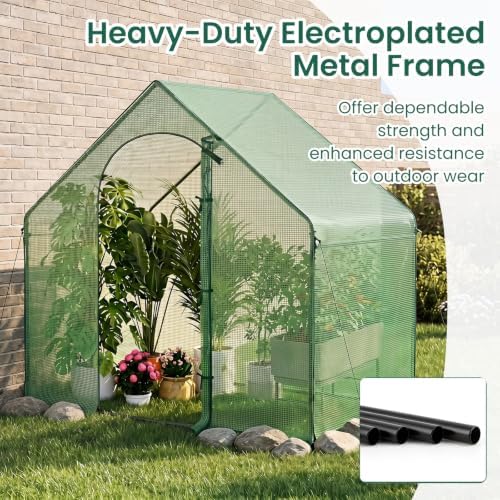 happygrill walk-in greenhouse, portable outdoor green house with, package contents