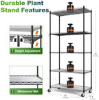 indoor greenhouse with grow light - 5 tier shown in use