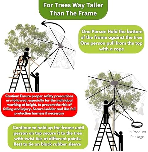 fiberx large fruit tree netting frame kit, 50x50, front angle view