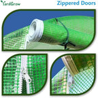 yardgrow greenhouse replacement cover larger walk in outdoor showing dimensions