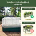 vego garden 2.0' x 5.0' mesh cover system,pest shown in use