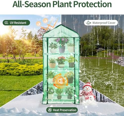proworx 4 tier mini greenhouse for outdoor indoor, package contents