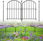 decorative garden fence 17in(h)x13in(w), 26 pack rustproof metal, view 9