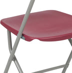 Hercules Series Plastic Folding Chair Red - 10 Pack 650LB Weight Capacity Comfortable Event Chair-Lightweight Folding Chair