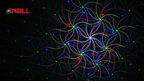 Motion 8 Patterns in 1 Red, Green, and Blue Outdoor Christmas Laser Lights Projector with remote control and Security Lock