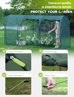poray large 12.3x4ft tunnel plant netting cover,6ft tall, package contents