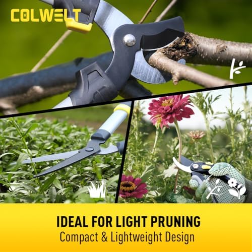 colwelt loppers hedge clippers garden shears 3pcs, 17’’ shown in use