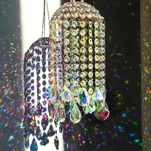 12.8'' crystal wind chime suncatchers wind chimes for shown in use