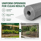 Trenk Hardware Cloth 1/4 inch Wire Mesh Roll 36'' x 100' 23 Gauge | Heavy-Duty Galvanized Chicken Wire Fencing for Garden Fencing, Gopher Mesh, and Small Animal Enclosures