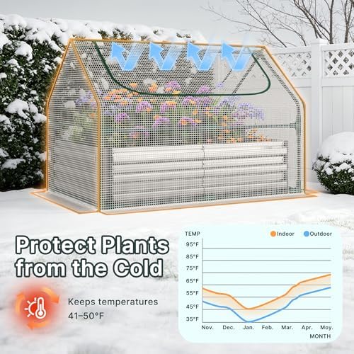 miory raised garden bed with pe cover, 4x2.5x1, package contents